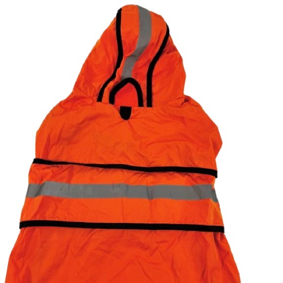 Orange Hooded Reflective Dog Jacket - Picture 2 of 7